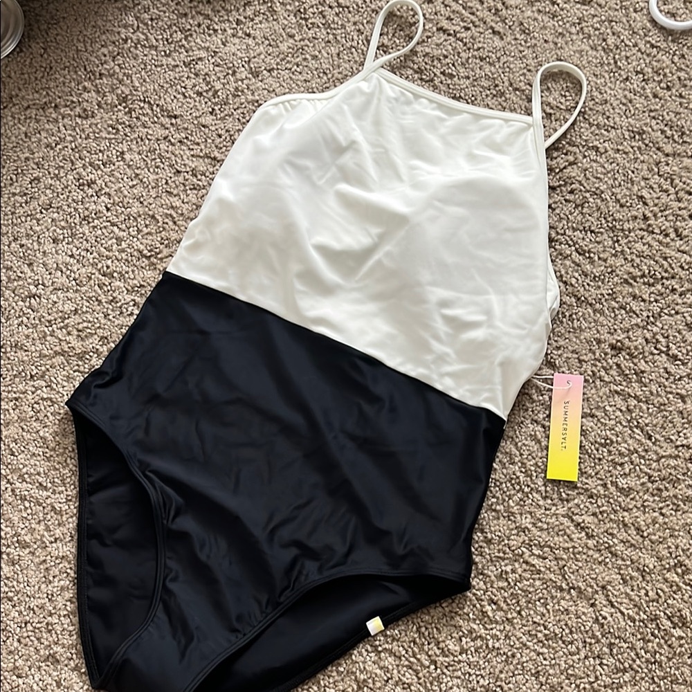 Summersalt Black and White One Piece Swimsuit